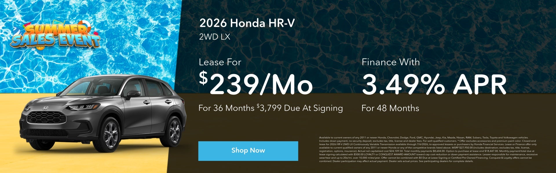Honda HR-V Offer