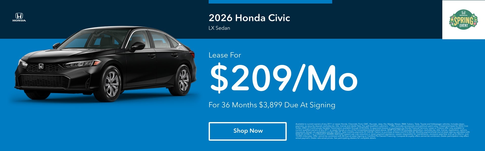 2026 Honda Civic Deal